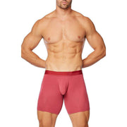 Obviously PrimeMan Boxer Brief 6inch Leg - Brick Red