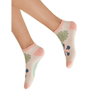 Powder 70s Kaleidoscope Floral Trainer Socks - Coconut White