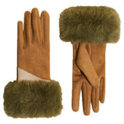 Powder Bettina Gloves - Sand Beige/Green