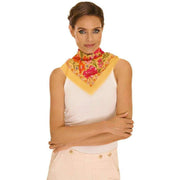 Powder Cotton Sketched Florals Bandana - Mustard Yellow