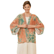 Powder Floral Jungle Kimono Jacket - Petal Orange