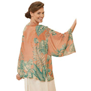 Powder Floral Jungle Kimono Jacket - Petal Orange