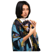 Powder Hellebore Quilted Velvet Vanity Bag - Blue