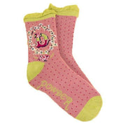 Powder Letter D Ankle Socks - Candy Pink