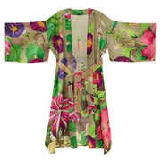 Powder Oversized Botanicals Kimono Gown - Slate Green