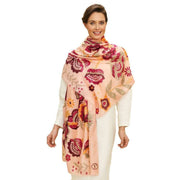 Powder Printed Floral Symmetry Scarf - Pink