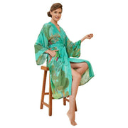 Powder Secret Paradise Kimono Gown - Aqua Blue