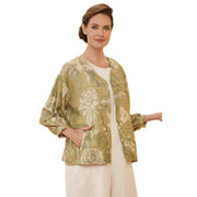 Powder Toile Puff Sleeve Jacket - Olive Green