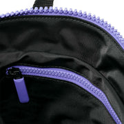 Roka Bantry B Small All Black Recycled Nylon Backpack - Black/Simple Purple