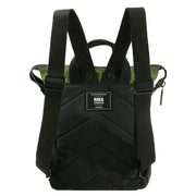 Roka Bantry B Small Creative Waste Two Tone Recycled Nylon Backpack - Black/Avocado Green