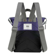 Roka Bantry B Small Creative Waste Two Tone Recycled Nylon Backpack - Black/Mulberry Purple