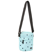 Roka Bond Recycled Canvas Crossbody Bag - Blue/Blue Hearts