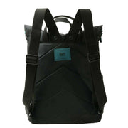 Roka Canfield B Medium All Black Recycled Nylon Backpack - Black/Teal