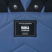 Roka Canfield B Medium Black Label Recycled Canvas Backpack - Pacific Blue