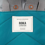 Roka Canfield B Small Creative Waste Colour Block Recycled Nylon Backpack - Blue/Grey/Yellow