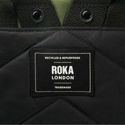 Roka Canfield B Small Creative Waste Two Tone Recycled Nylon Backpack - Black/Avocado Green