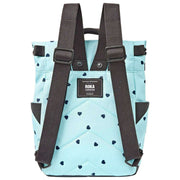 Roka Canfield B Small Recycled Canvas Backpack - Blue/Blue Hearts