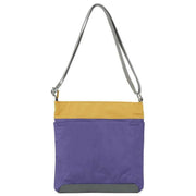 Roka Kennington B Medium Creative Waste Two Tone Recycled Nylon Crossbody Bag - Corn Yellow/Mulberry Purple