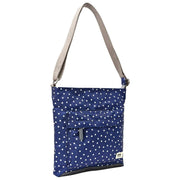 Roka Kennington B Medium Recycled Canvas Crossbody Bag - Navy Polka Dot
