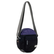 Roka Paddington B Creative Waste Two Tone Recycled Nylon Crossbody Bag - Black/Mulberry Purple