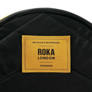 Roka Paddington B Small All Black Recycled Nylon Crossbody Bag - Black/Corn Yellow