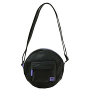 Roka Paddington B Small All Black Recycled Nylon Crossbody Bag - Black/Simple Purple