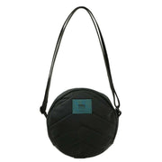 Roka Paddington B Small All Black Recycled Nylon Crossbody Bag - Black/Teal