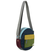 Roka Paddington B Small Creative Waste Colour Block Recycled Nylon Crossbody Bag - Navy/Green/Yellow