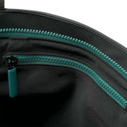 Roka Trafalgar B All Black Recycled Nylon Tote Bag - Black/Teal