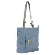 Roka Trafalgar B Hickory Stripe Recycled Canvas Tote Bag - Blue/White