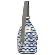 Roka Willesden B Large Denim Rain Recycled Canvas Scooter Bag - Blue/White