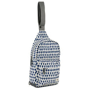 Roka Willesden B Large Denim Rain Recycled Canvas Scooter Bag - Blue/White