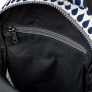 Roka Willesden B Large Denim Rain Recycled Canvas Scooter Bag - Blue/White