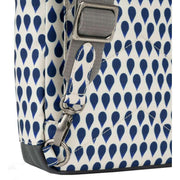 Roka Willesden B Large Denim Rain Recycled Canvas Scooter Bag - Blue/White