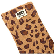 Roka Wimbledon Crew Socks - Savannah Leopard Sand Beige