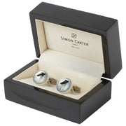 Simon Carter 40th Anniversary Gervaise Cufflinks - Silver/Black