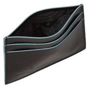 Simon Carter Blue Edge Credit Card Holder - Black/Pale Blue