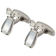 Simon Carter Golf Bag Cufflinks - Silver/White