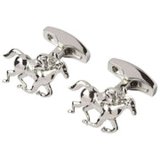 Simon Carter Polished Race Horse Cufflinks - Silver