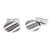 Simon Carter Skyline Cufflinks - Black/Silver