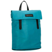 Smith and Canova Nylon Flapover Backpack - Teal Blue
