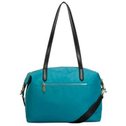 Smith and Canova Nylon Zip Top Tote Bag - Teal Blue