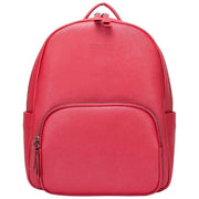 Smith and Canova Saffiano Leather Zip Around Backpack - Red