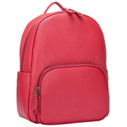 Smith and Canova Saffiano Leather Zip Around Backpack - Red