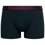 Superdry & Co Triple Pack Trunks - Navy/Blue/Red