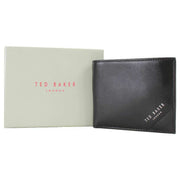 Ted Baker Prugs Embossed Corner Leather Bifold Coin Wallet - Black