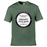 Teemarkable! Grumpy Old Man Nailing It T-Shirt Olive Green / Small - 86-92cm | 34-36"(Chest)