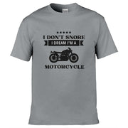 Teemarkable! I Don’t Snore I Dream I'm A Motorcycle T-Shirt Light Grey / Small - 86-92cm | 34-36"(Chest)