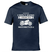 Teemarkable! I Don’t Snore I Dream I'm A Motorcycle T-Shirt Navy Blue / Small - 86-92cm | 34-36"(Chest)