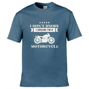 Teemarkable! I Don’t Snore I Dream I'm A Motorcycle T-Shirt Slate Blue / Small - 86-92cm | 34-36"(Chest)